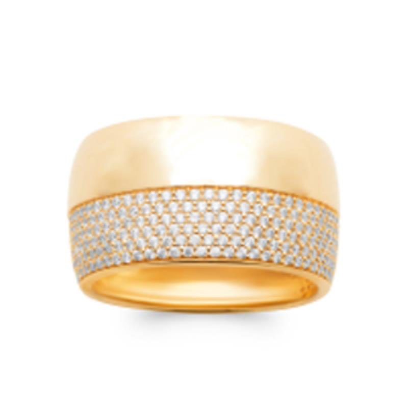 Bague Auréthia pavée en or sertie d’oxydes de zirconium cubiques — Vogue Française