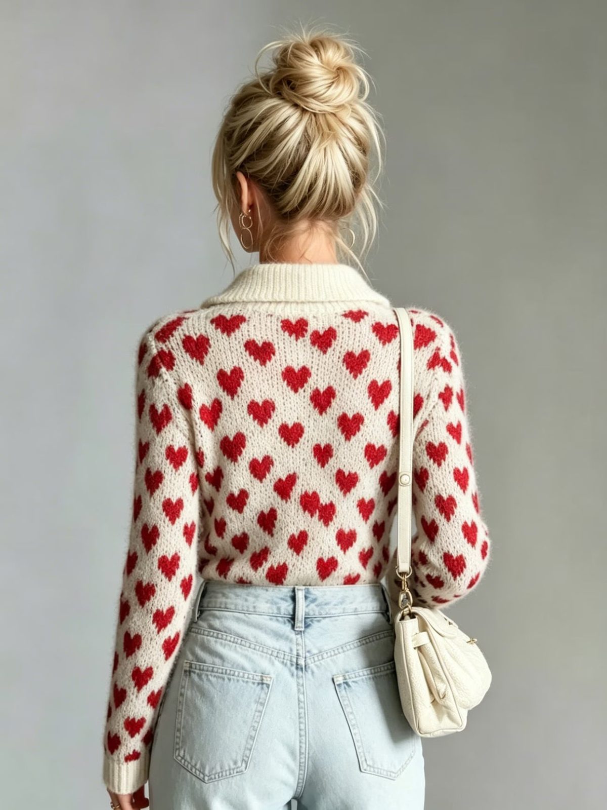 Pull Paris Mon Amour, col V en maille douce — Vogue Française